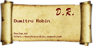 Dumitru Robin névjegykártya